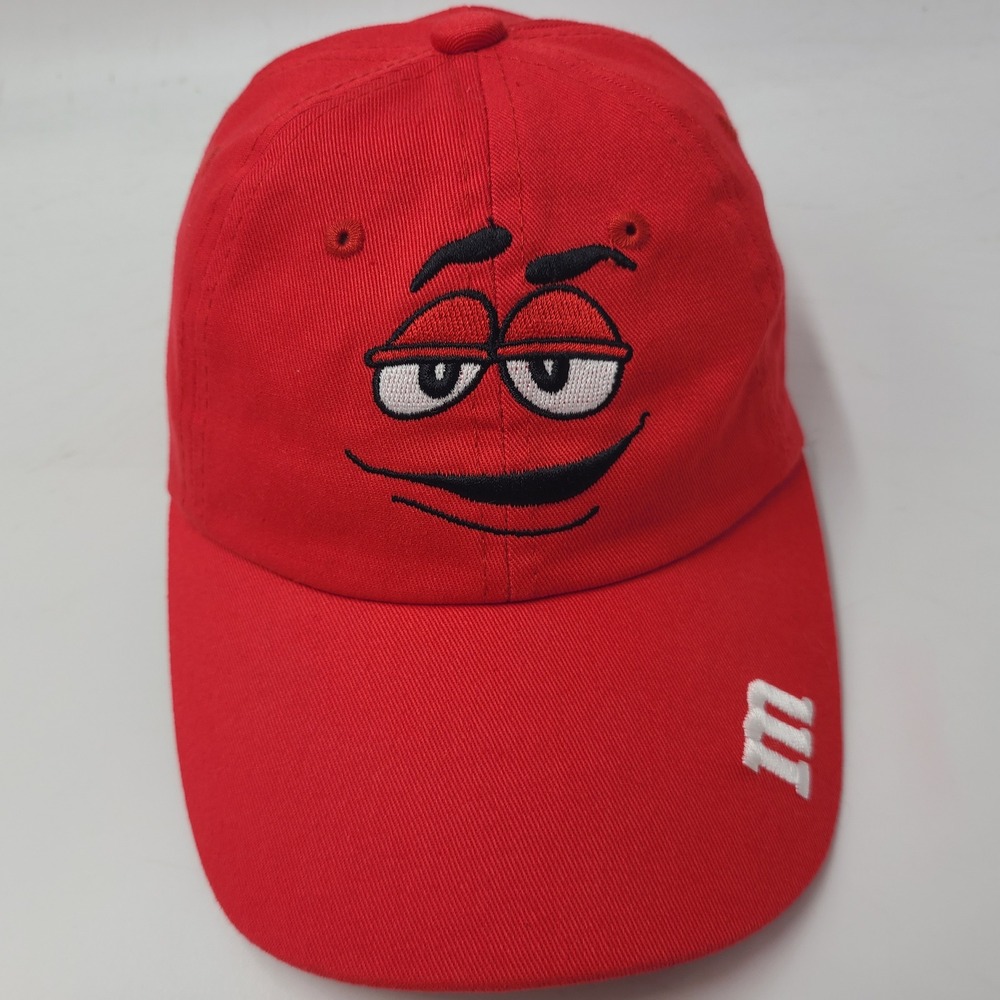 Youth M&M's World Hat Adjustable Red Character Casual Halloween Costume Cotton